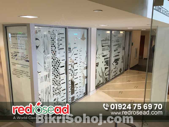 Frosted Glass Sticker for Office Glass in Bangladesh